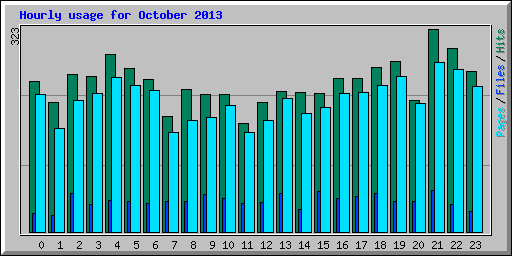 Hourly usage for October 2013