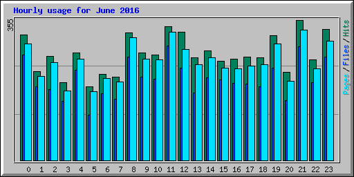 Hourly usage for June 2016