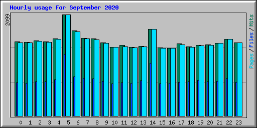 Hourly usage for September 2020