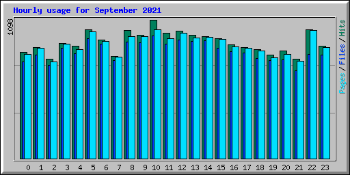 Hourly usage for September 2021