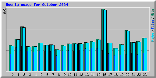 Hourly usage for October 2024