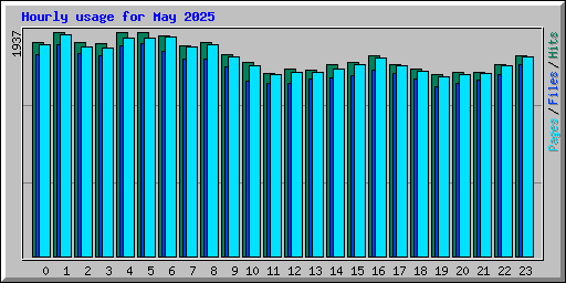 Hourly usage for May 2025