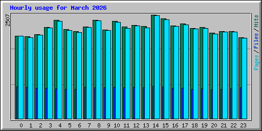 Hourly usage for March 2026
