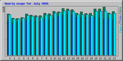 Hourly usage for July 2026
